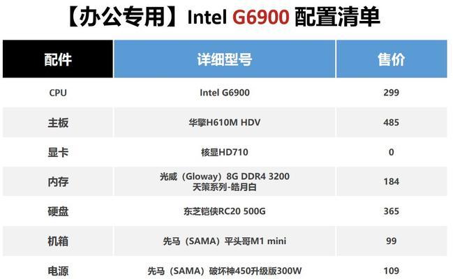 构建台式电脑配置单，尽享超凡体验（台式电脑配置单）