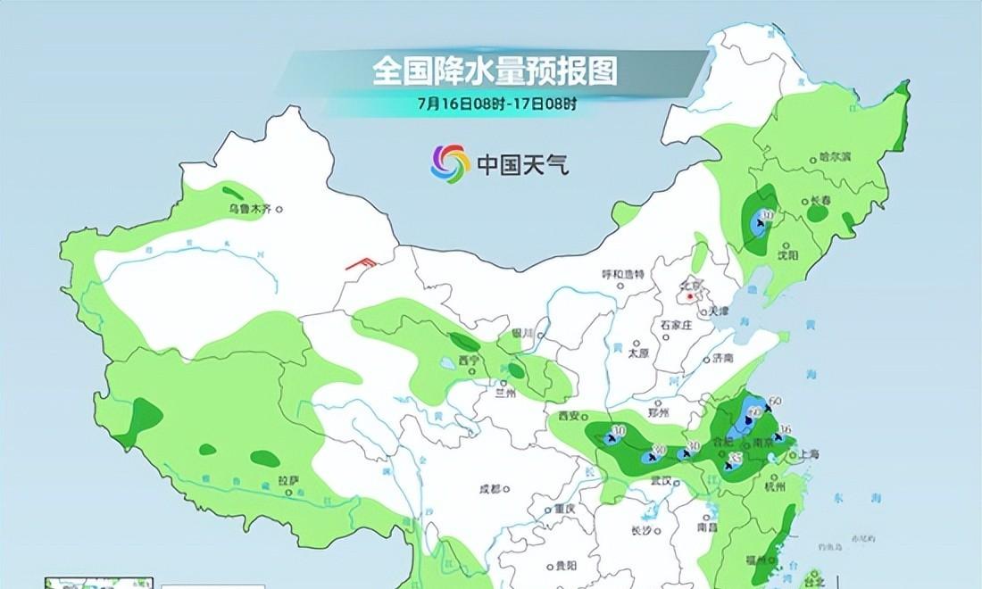 【本轮降雨中心已定，北方降雨明显增多，6号台风即将酝酿完成】图2