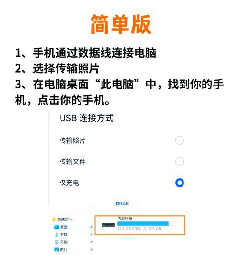 手机图片传电脑，搞定这个小问题（简单实用的操作方法）
